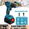3 in 1 Cordless Electric Impact Drill 150Nm Torque Driver Kit Screwdriver Brushless LED Power Tool