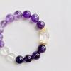Natural Amethyst White Crystal Design Bracelet Bracelet.