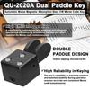 QU 2020A Dual Paddle Key Automatic Morse Magnetic Adsorption Base CW Morse Code Key DIY Keyer for Shortwave Radios