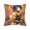 Custom Modern Anime Genshin Impact Cushion Cover Polyester Manga Kawaii Throw Pillow Case Home Decorative
