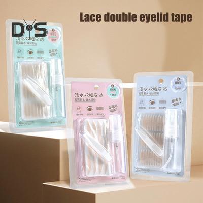 1 Set Doppel-Augenlid-Klebeband-Set mit leeren Sprühflaschen-Applikator-Werkzeugen, kleberfrei, atmungsaktiv, natürlich, unsichtbar, hängender, ungleichmäßiger Augenlid-Aufkleber, Augenlifting