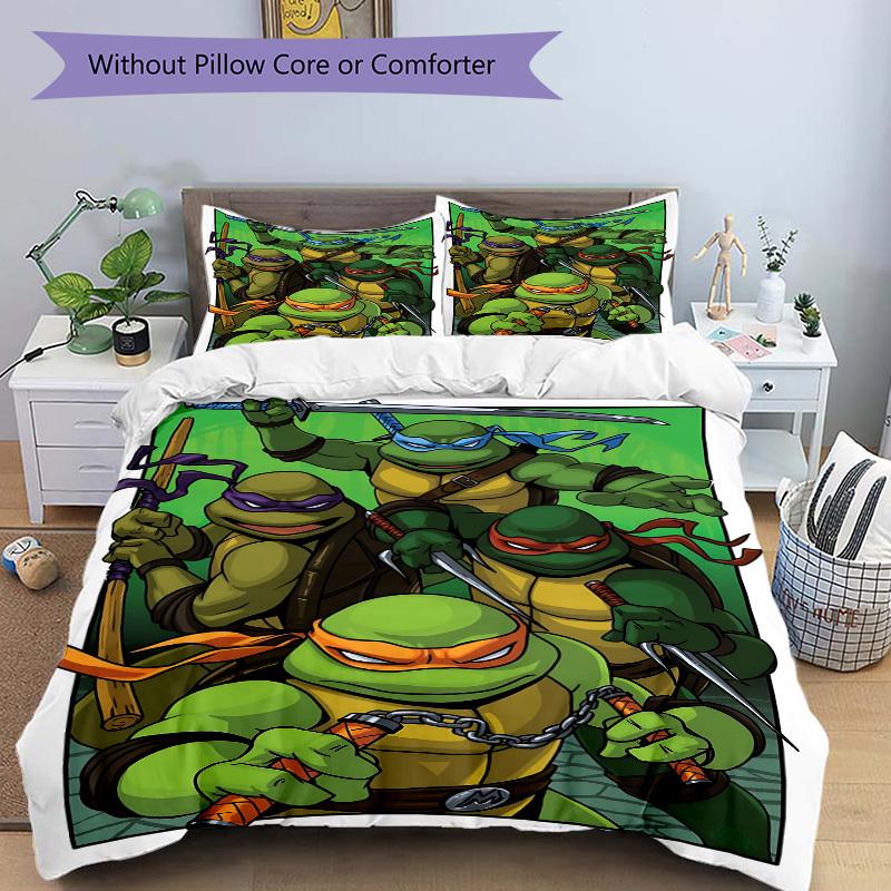 3pcs Turtles Bedding Set. Soft and Comfortable with No Core Included (1x Duvet Cover + 2x Pillow Covers) yy251031069
