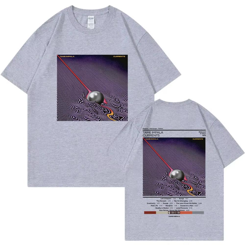 Rock Band Tame Impala Merch T Shirts High Quality Fashion Oversized T-shirts Men Women Summer Cotton Short Sleeve T-shirt