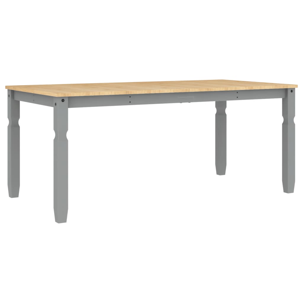 Dining Table Corona Grey 180x90x75 cm Solid Pine Wood