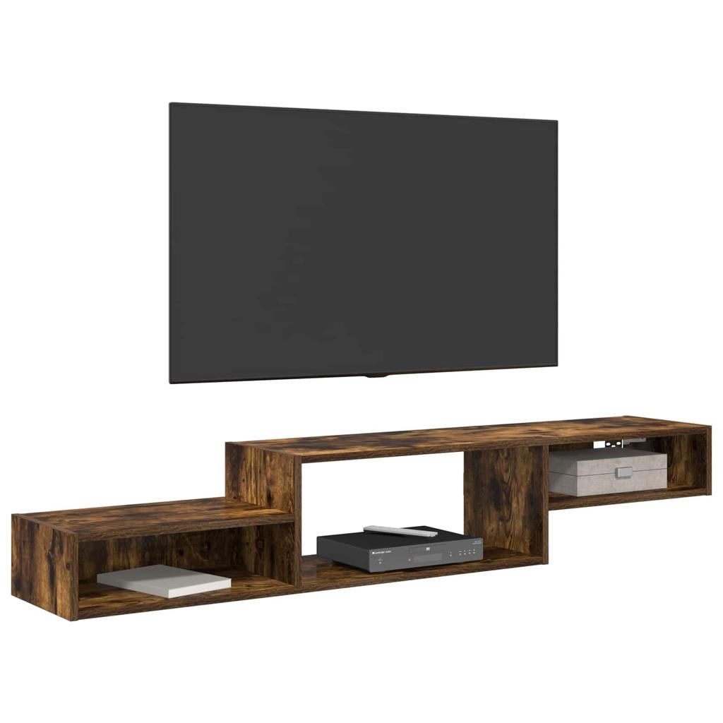 Wall Mounted TV Cabinet Wall Bracket Smoked Oak