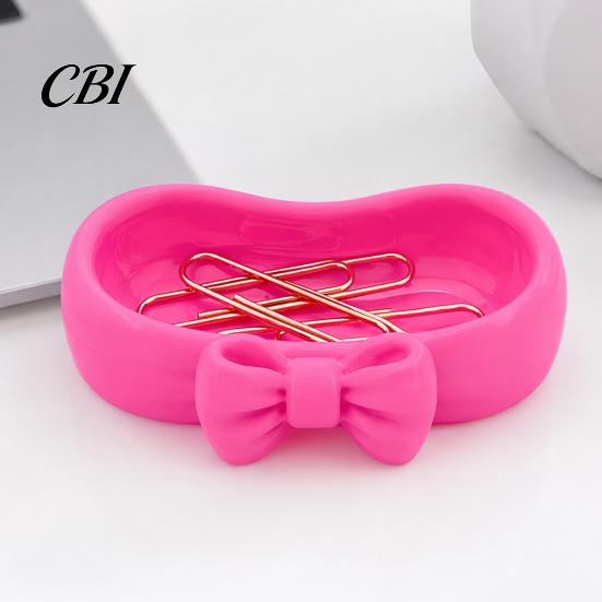 Stable Display Tray 3D Printed Bow-Shaped Tray, Elegant Jewelry Organizer & Key Holder for Desk Entryway, Desktop Decoration Decorative Trinket
