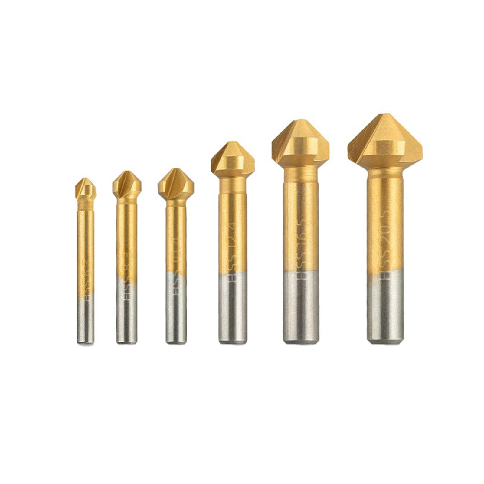 

Нож для снятия фаски с прямой ручкой, сверло с потайной головкой, фреза для деревообработки, инструмент для снятия заусенцев One Size золотой