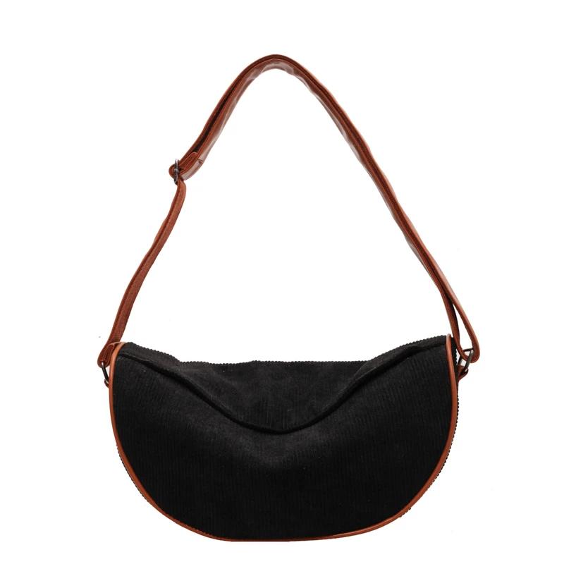 

Женская бархатная сумка через плечо с мягкой застежкой-молнией, многофункциональное внутреннее отделение для поездок на работу и обратно