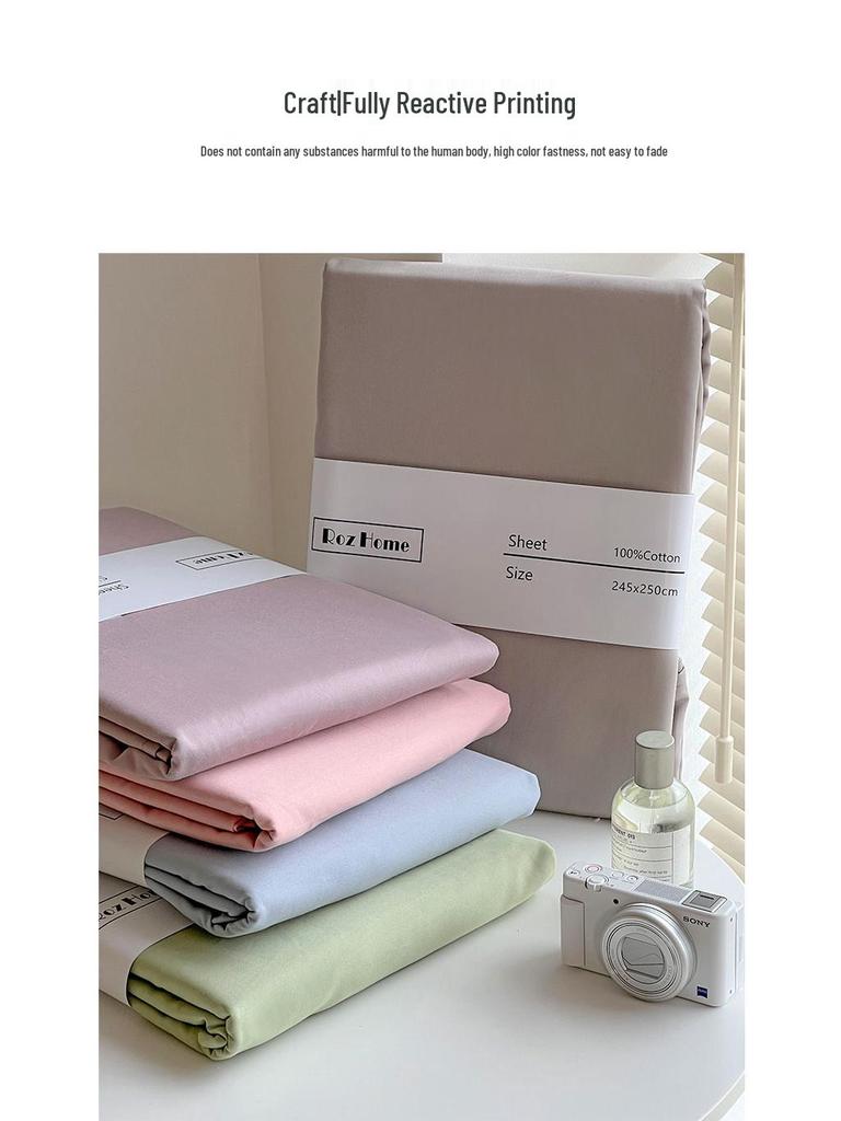 Five-Star Hotel Quality 100% Xinjiang Long-Staple Cotton Solid Color Pillowcase Set (Pair)