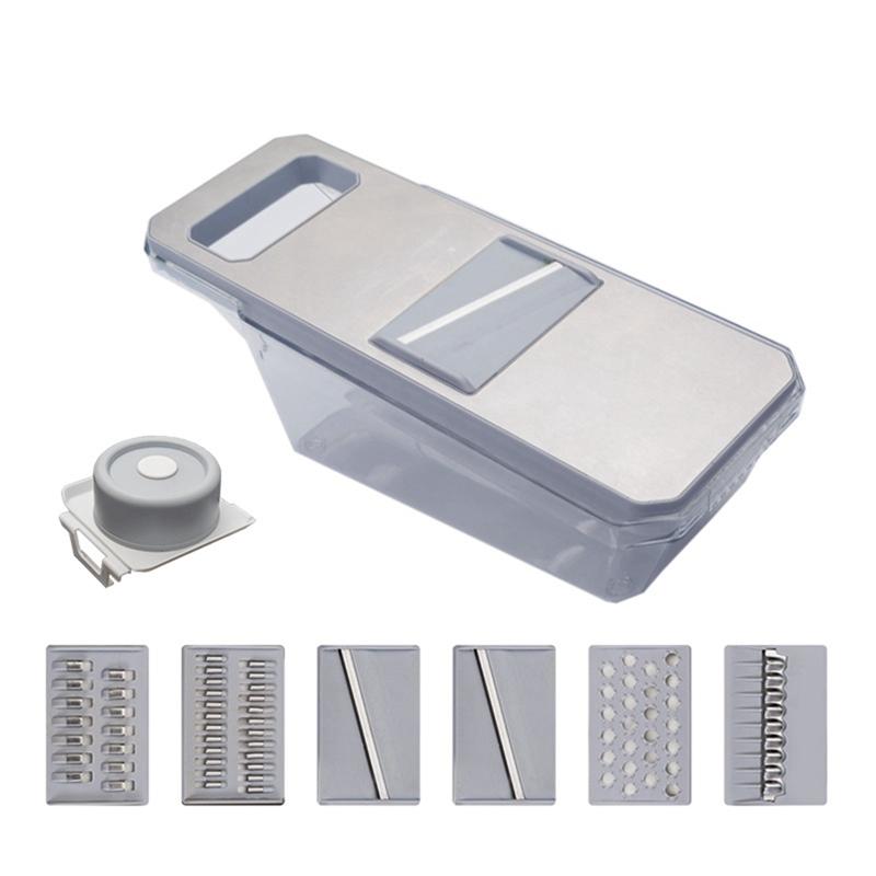 Premium Metal Safety Vegetable Slicer And Grater - Manual Multifunctional Tool For Potatoes, Carrots, Garlic