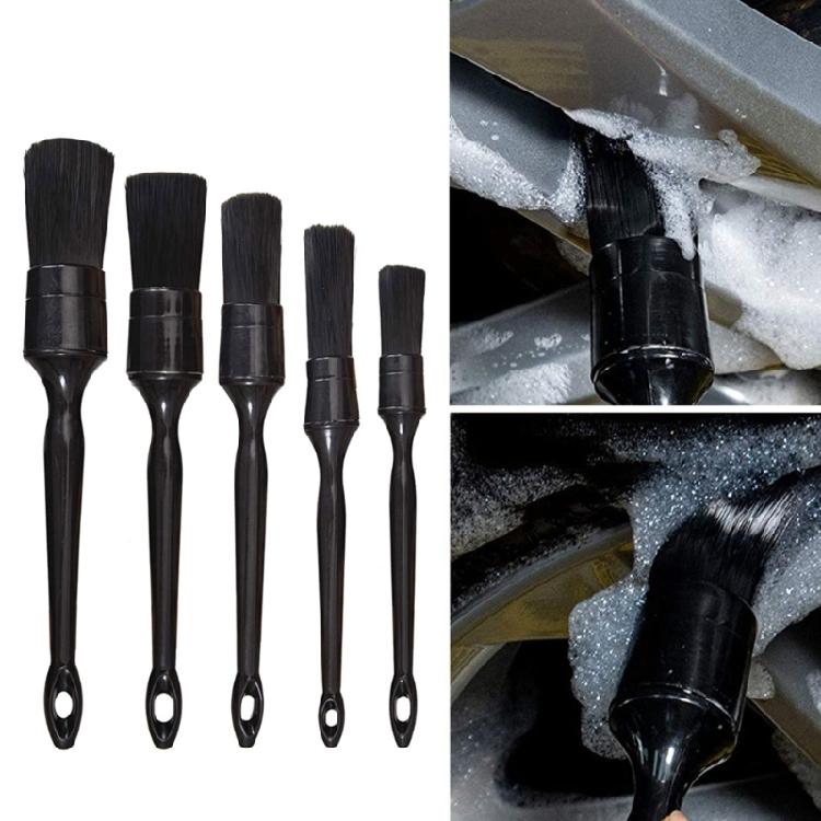 Automotive Cleaning Kit 5 Brushes with Snake Head Handle Wheel Cleaner Brush for Complex Surfaces