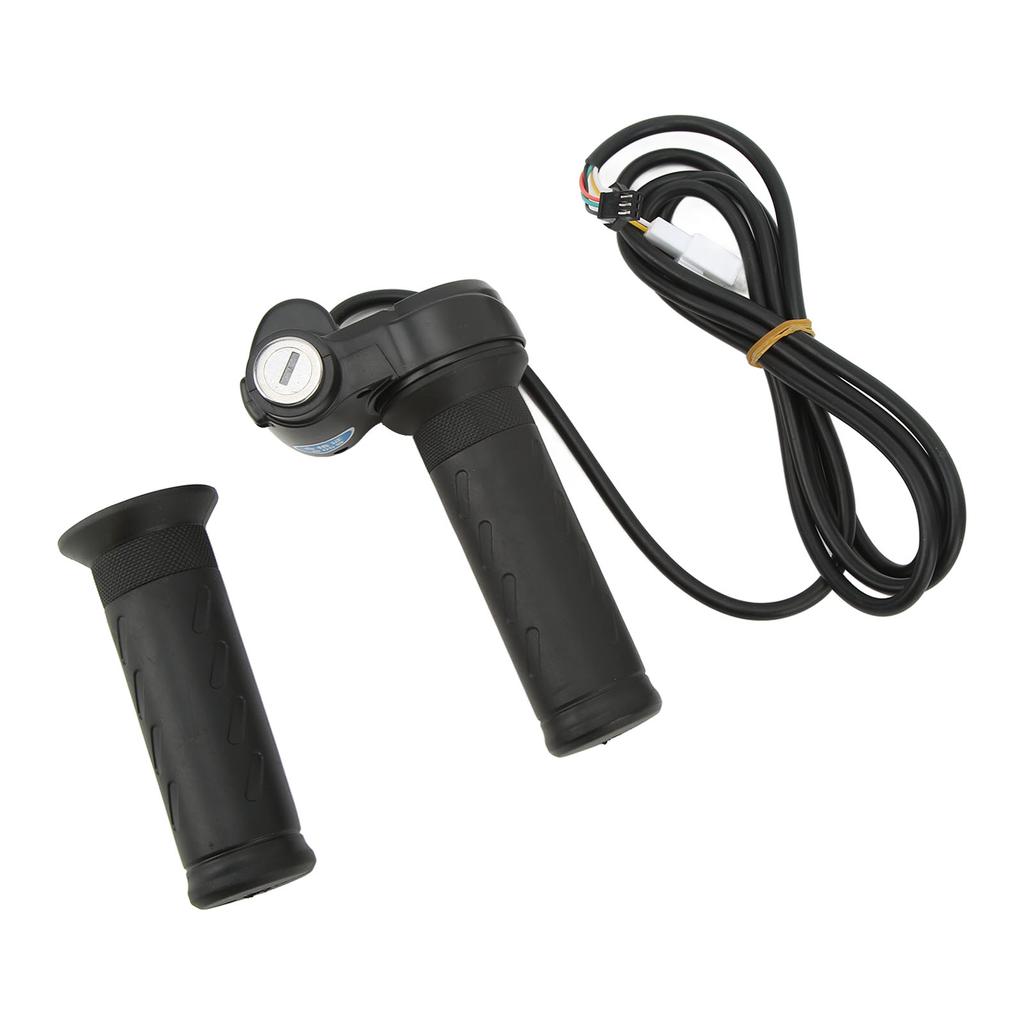 Electric Bike Scooters Twist Throttle Grip 5 Wires Bike Modified Speed Control Handle Grips with Keys for 22.5mm