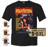 Camiseta PULP FICTION Tee V28 Póster de Película Vintage Negro Blanco Natural S a 5XL