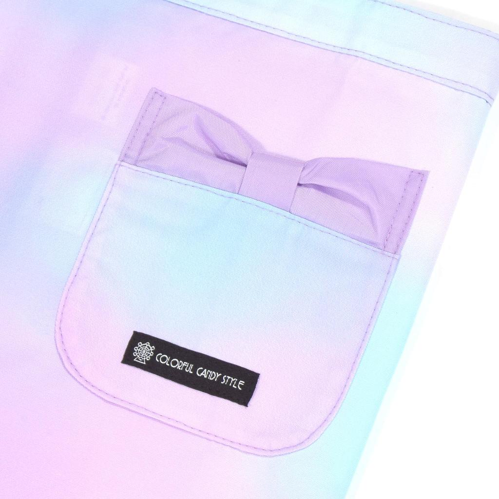 COLORFUL CANDY STYLE Back Cross Apron Water Repellent No Iron Aurora Color Set of 2 Girls Cute Kids Apron Triangle Scarf Set Kids Apron Toddler