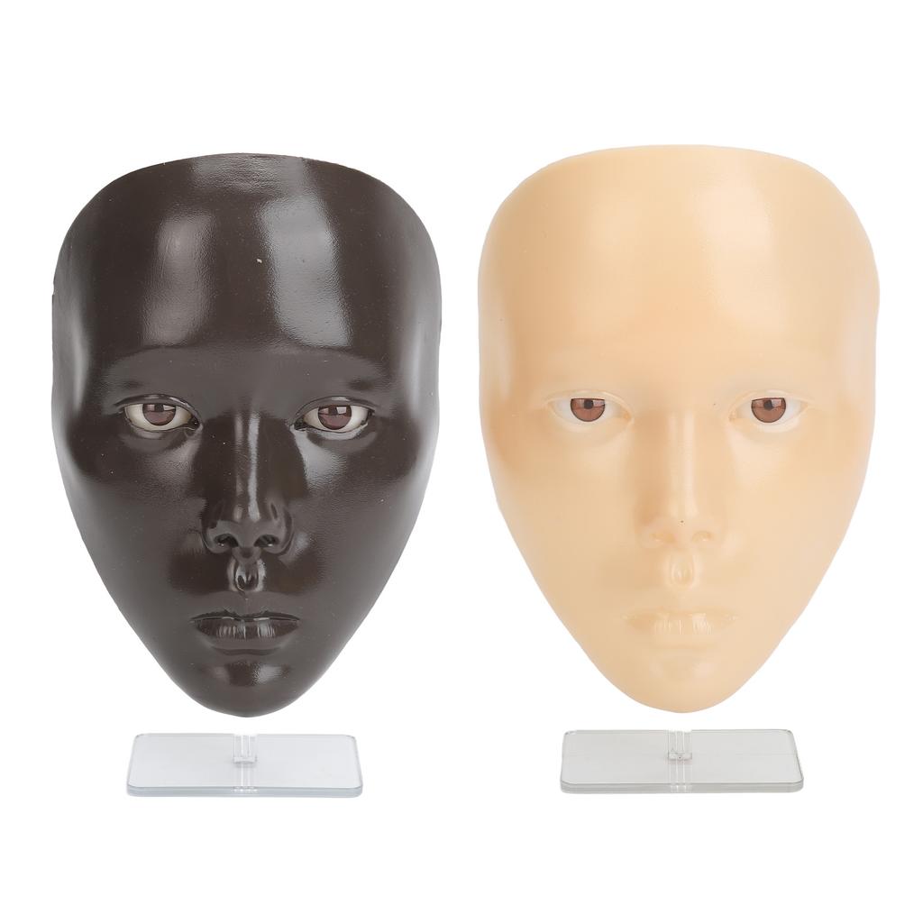 Cosmetic Practice Board Kit Realistic Practicing Silicone Makeup Mannequin Face Board with 40ml