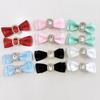 Set of 2 Black Bejeweled Ribbon Clips, Lolita, Gothic Lolita, Hair Clips, Hairpins, Hair Accessories [Used]