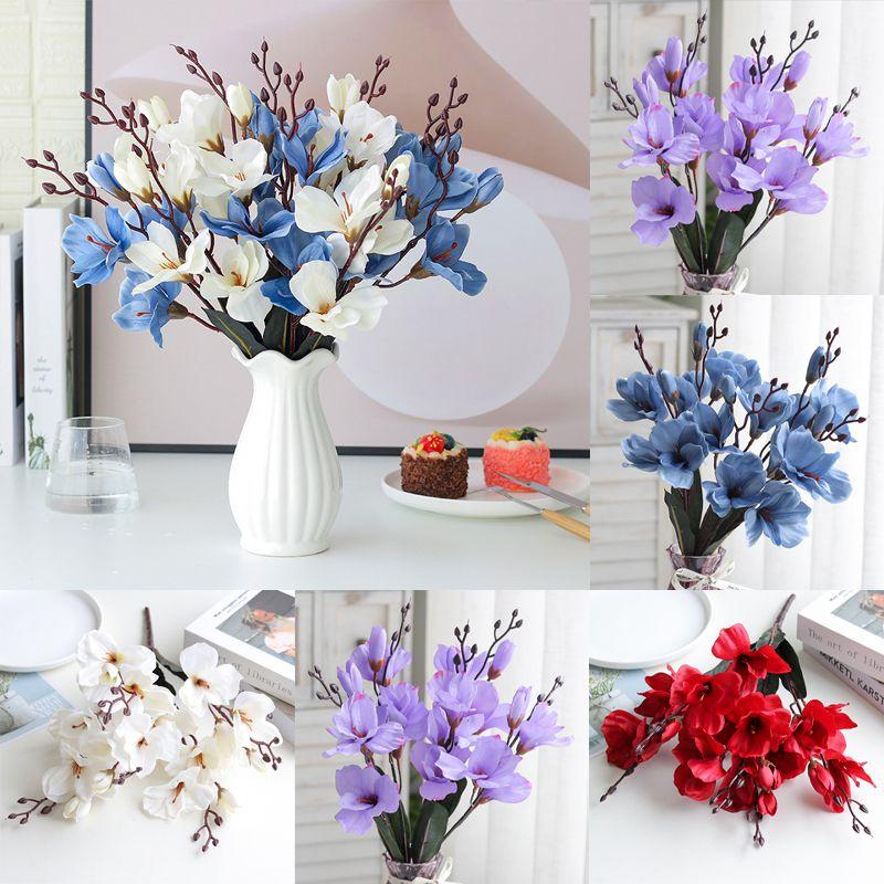 High Quality Artificial Magnolia Silk Flowers With Real Touch For Bridal Parties And Events