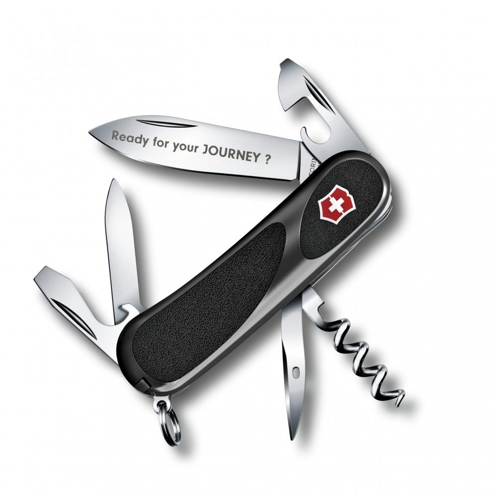 Victorinox JOURNEY 1884 Watch Men's Black Dial Red Paracord Strap Accessory Wallet, Multi-Tool, Rubber Strap Included Quartz Stainless Steel Case (316