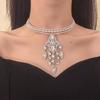 Korean Rhinestone Tassel Pearl Pendant Necklace - Cool & Chic Design for Women
