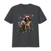 Xmas Lighting Santa English Springer Spaniel Dog Christmas T Shirt Vintage Fashion Stretched Graphic