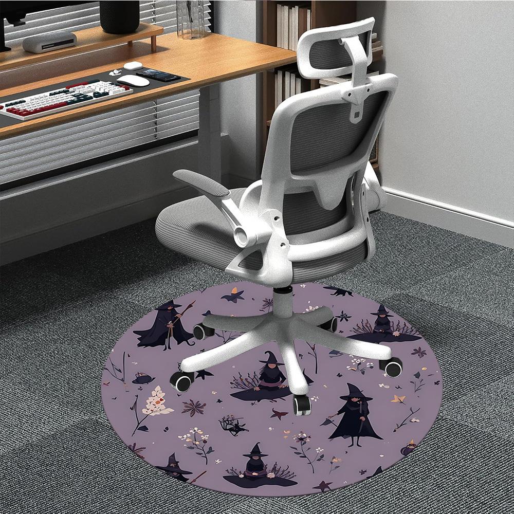 

1pc Witchcraft Fantasy Office Round Area Rug, Indoor Mat Suitable For Office, Under Office Chairs Bedroom Living Room Home Decor, Room Deco155 80cm by 80cm