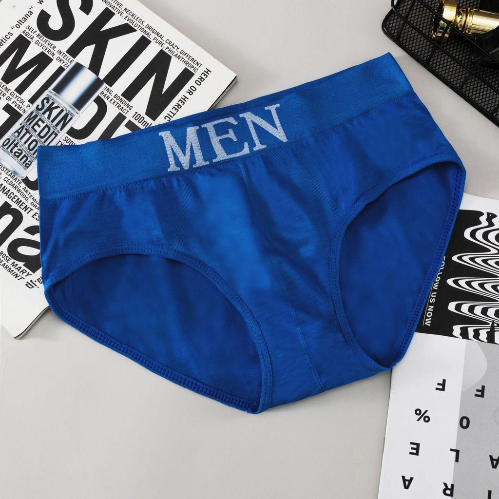 Men's Plus Size Mid-Waist Seamless Breathable Sport Briefs