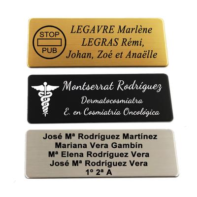 7*2.5CM Grawerowana Tabliczka z Twoim Logo Tekstem Niestandardowa Odznaka Personalizowana Broszka Pin Taśma Dwustronna Magnes ID Drzwi Ściana Skrzynka Pocztowa Wizytówka