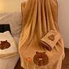 Coral Fleece Bath Towel Set  Soft Kapibala Adult Style Absorbent Home Cartoon Thick Set  Soft and Skin Friendly Coral Fleece