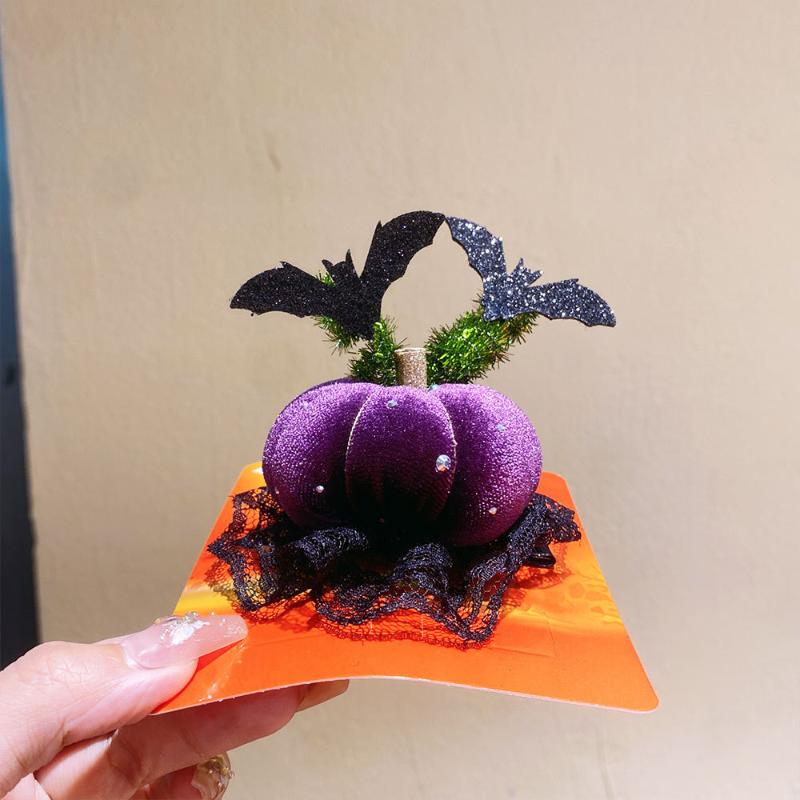Accesorii de Păr Amuzante de Halloween Pălărie Drăguță pentru Fete Agrafă de Păr Decor Dovleac Liliac Clipsuri de Păr Pentru Copii Petrecere Mascare Articole de Păr