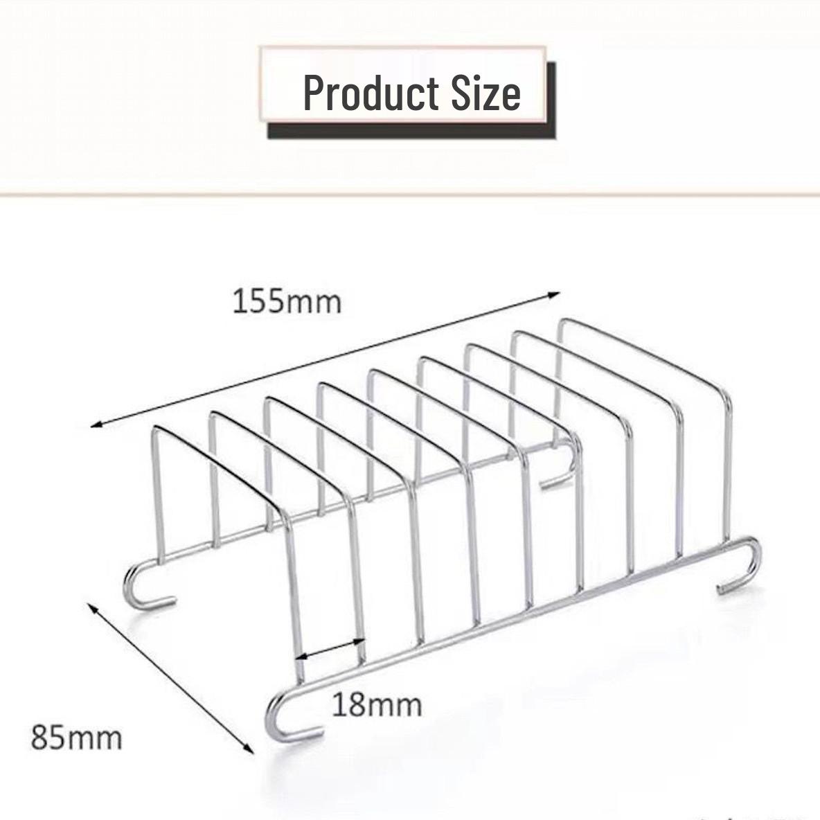 Air Fryer Accessories Set: Baking Rack, Toast Rack, Molds & Square Cake Basket Toast Rack серебряный