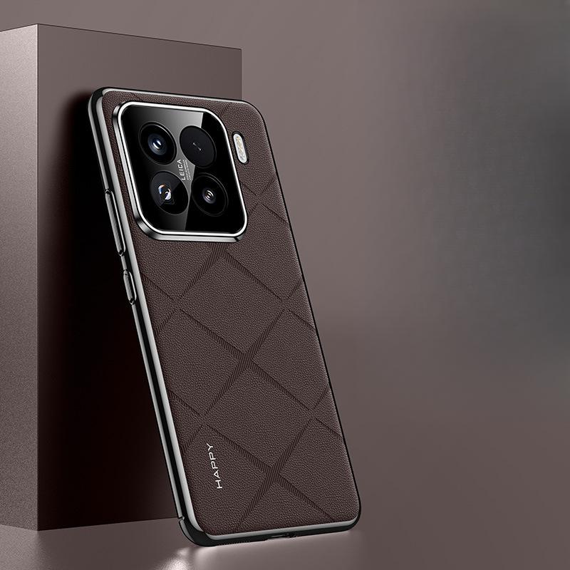 

Підходить для чохла для телефону Xiaomi 15pro Гальванізований Xiaomi Протиударний 15 Всеохоплюючий Бізнес 14ultra Чоловічий 14 Однотонний Шкіряний Чохол Xiaomi 14Ultra