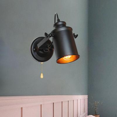 Schwarze Industrielle Wandleuchte Retro Downlight Aufputz Leuchte Lampe für Veranda Badezimmer