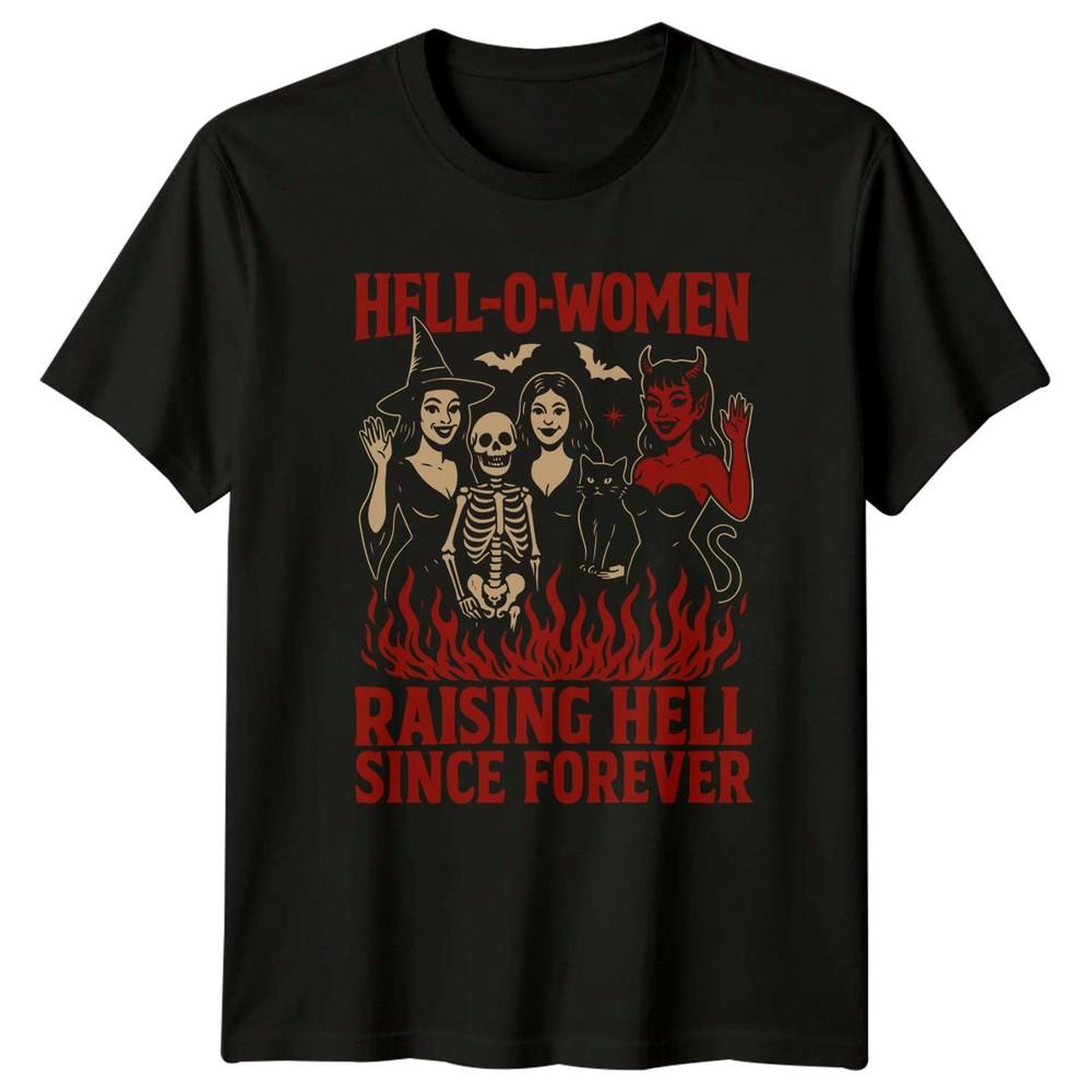 Hell O Unisex Raising Hell Unisexs TShirt Halloween Witch Halloween