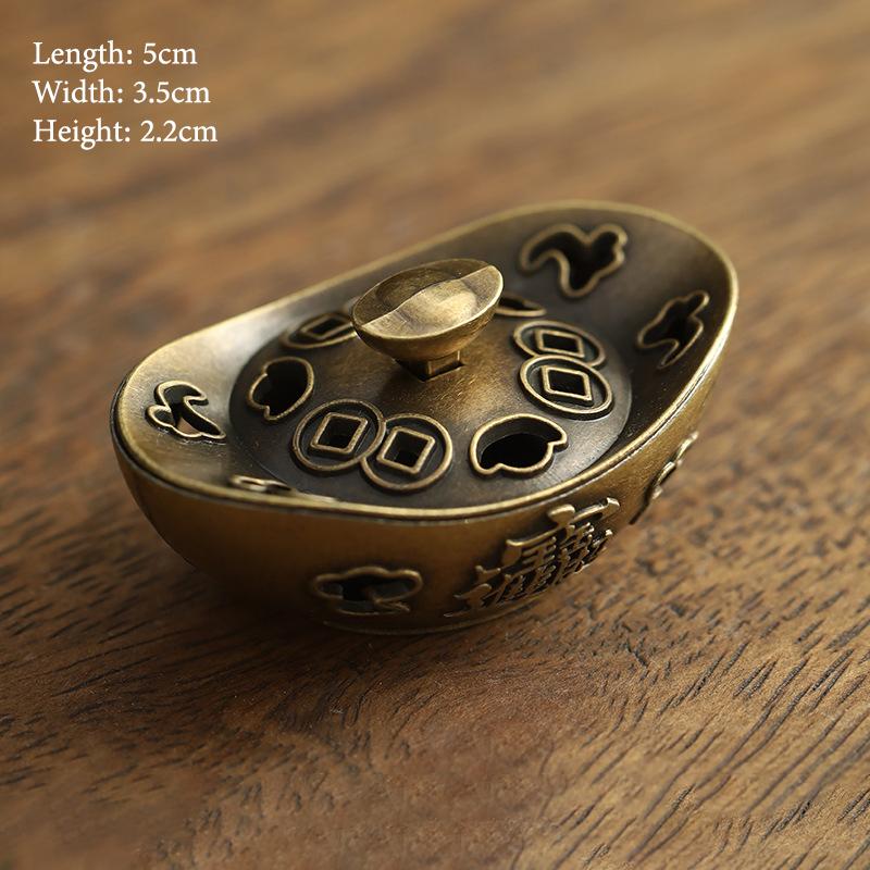Vintage Alloy Incense Burner Stick Holder Three Legged Hollow Out Mini Sandalwood Censer Incense Burner Home Decoration