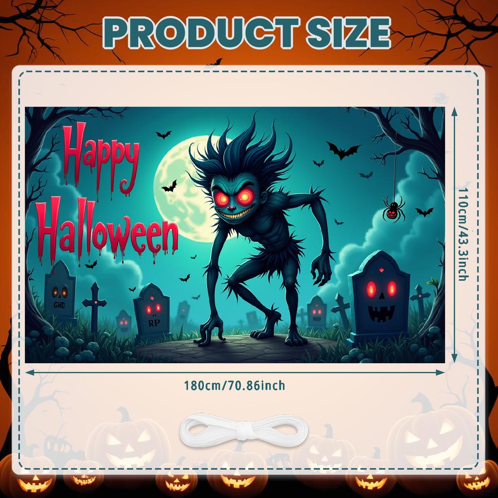 Halloween Decor Scary Details Holiday Decoration Spooky Prop Creepy Cartoon Haunted Scene For Holiday Celebration Spooky Themed