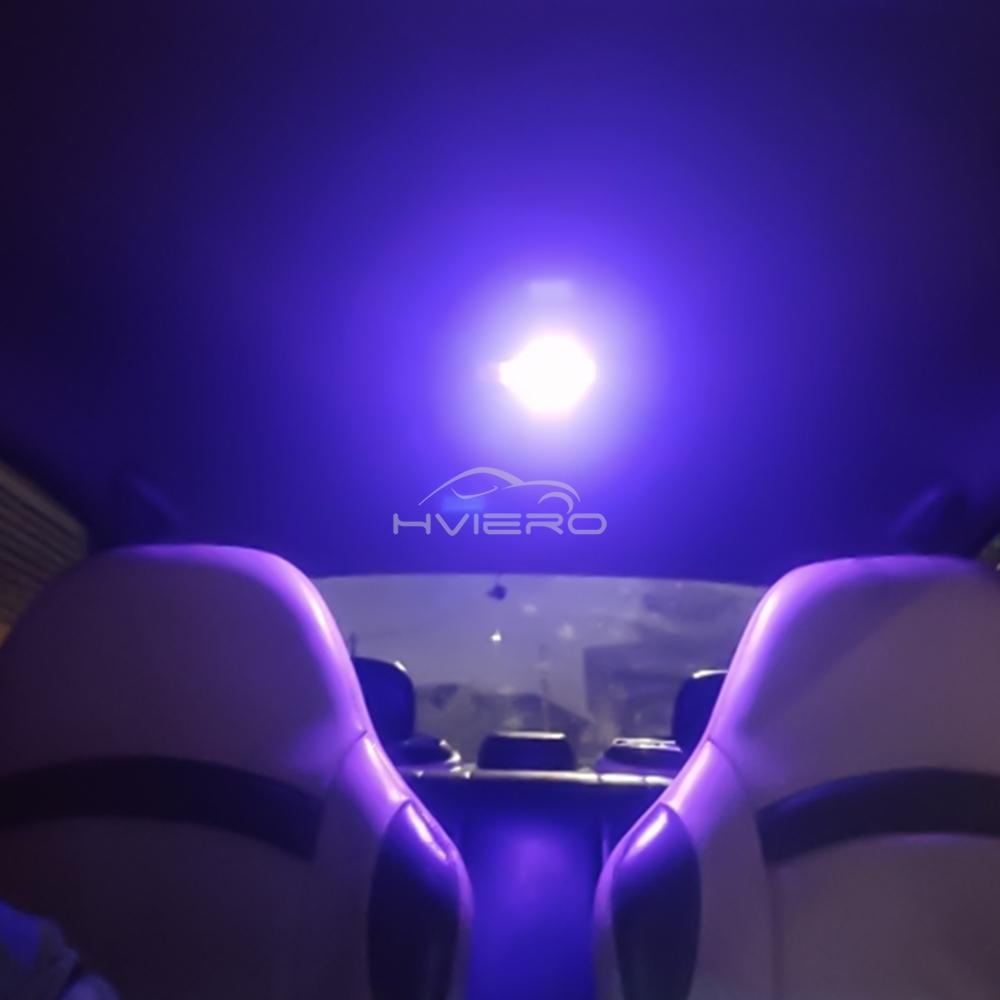 2pcs T10 LED RGB Interior 12V 5050 SMD Decorative Trunk Lamp Remote Control Multicolor Car Panel Dashboard Dome Reading Lighting