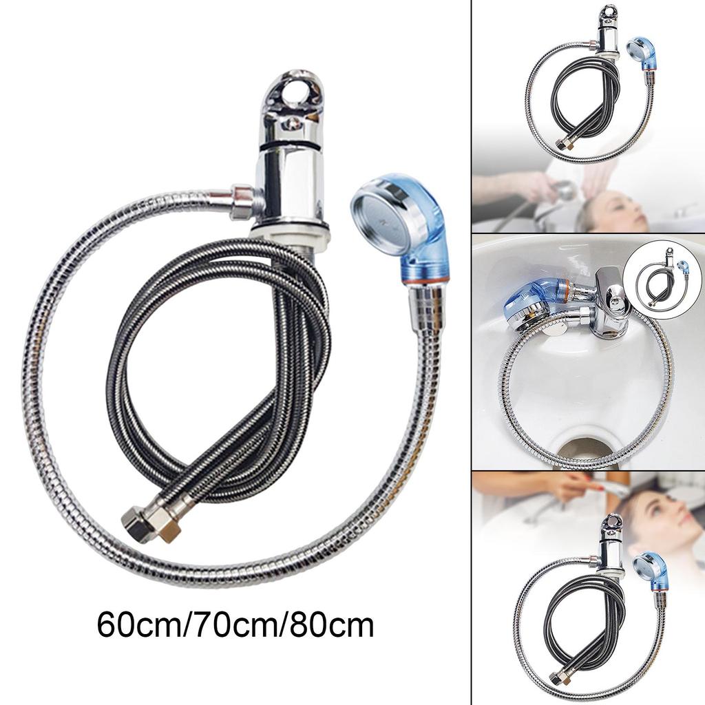 Salon Shampoo Faucet Set, Hot Cold Mixer with Spray Hose Wash Hair Tap Parts Water Faucet Kit for Basin Sink Salon SPA Home
