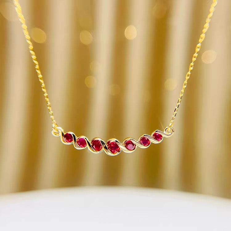 Silver S925 Original Personality Necklace with French Sparkle Pendant - Light Luxury and Fashionable Temperament Collarbone Chain 925 Silver