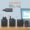 65W Multi-Port Travel Charger: 2C+3A, EU/US/UK Standards, 38W Fast Charge