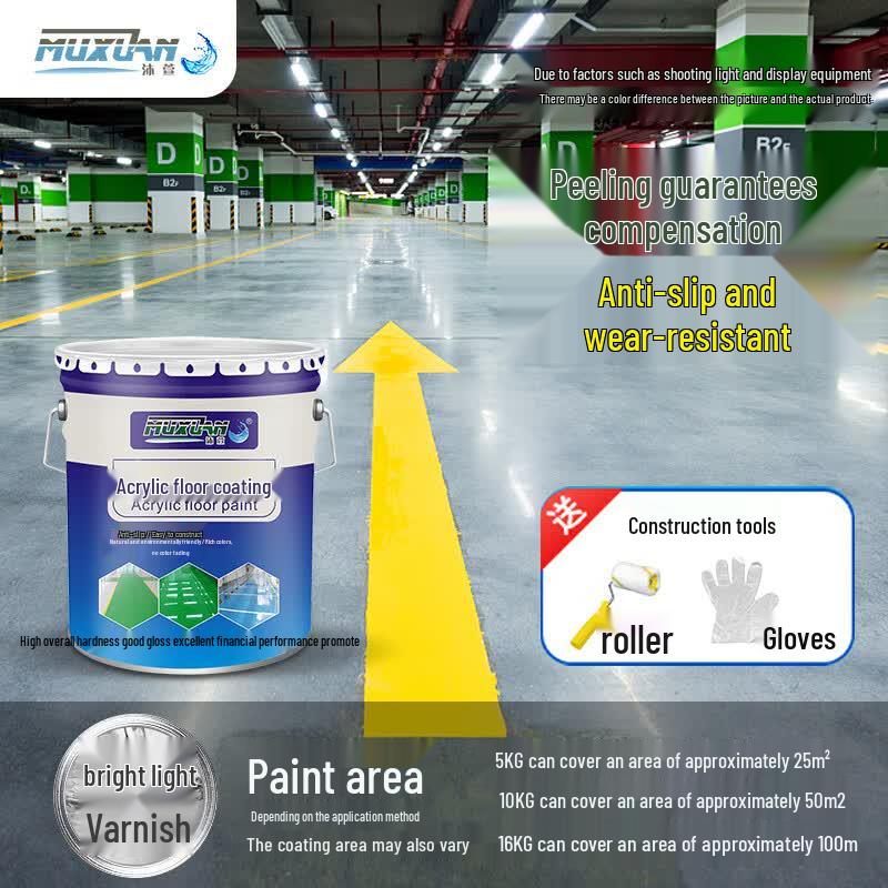 Muxuan Acrylic Floor Paint Clear Topcoat