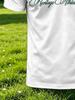 Men's Outdoor Short-Sleeve Polo Shirt with Printed Design (Not Textured), Available in Multiple Sizes. Men's Lapel Polo with White Base and English