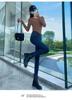 Women's High-Waist Skinny Denim Jeans - Dark Blue, Elastic, Plus Velvet, Spring 2024 Fashion.