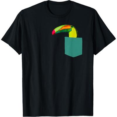 Lustiges Vogelshirt - Süßer Tukan in der Tasche für Herren Damen Kinder T-Shirt(1)