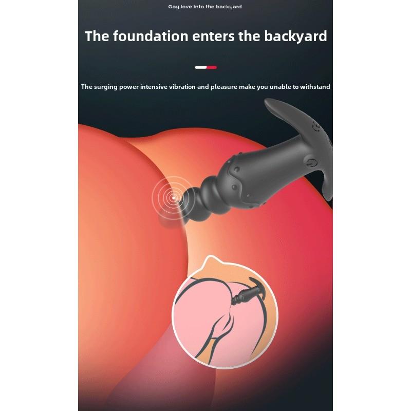 Drahtlose Fernbedienung Tragbares Vorzimmer Zugperlen M2 Vibration Analplug Prostata-Massage Masturbator Erwachsenenprodukte