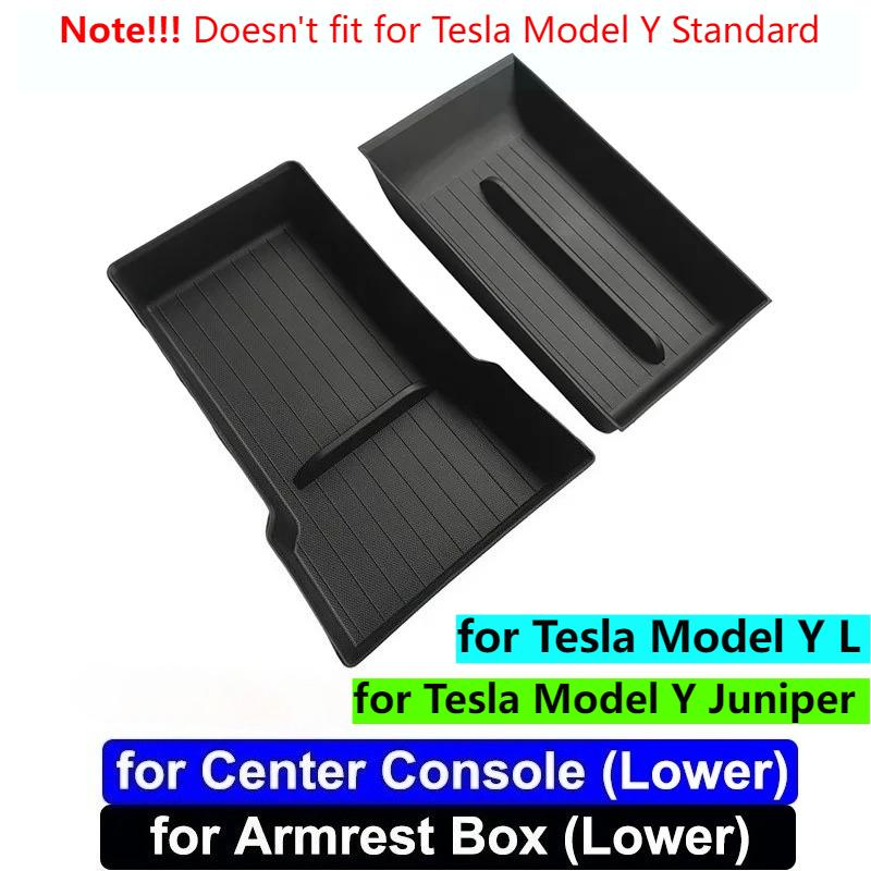 for Tesla Model Y L Juniper 2026 Center Console Storage Box Armrest Box Hidden Organizer Cup Mat MY YL 2025 Interior Accessories