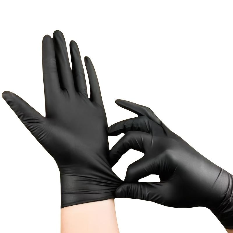100 Black Composite Nitrile Gloves - Disposable Gloves Suitable for Kitchen, Dishwashing, Home Cleaning, Indoor and Outdoor Use