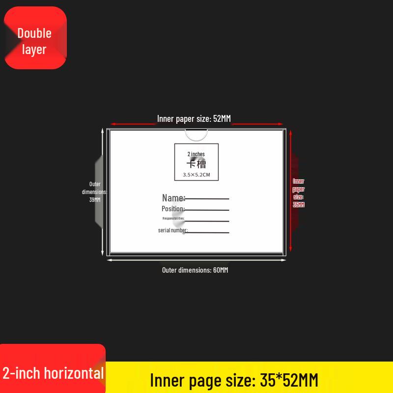 Acrylic A4 Double-Layer Card Slot Display Box - Transparent A3 Glass Board for Paper File Inserts