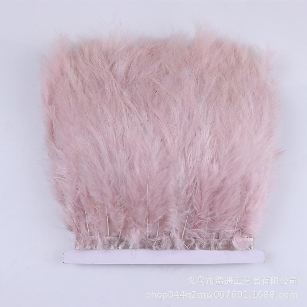 10-15Cm Pointed Tail Flannel Edge Wedding Home Arrangement Turkey Feather Cloth Belt Diy Dress Skirt Accessories