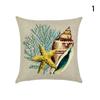 Decoration Waist Throw Conch Cotton Linen Pillow Case Cushion