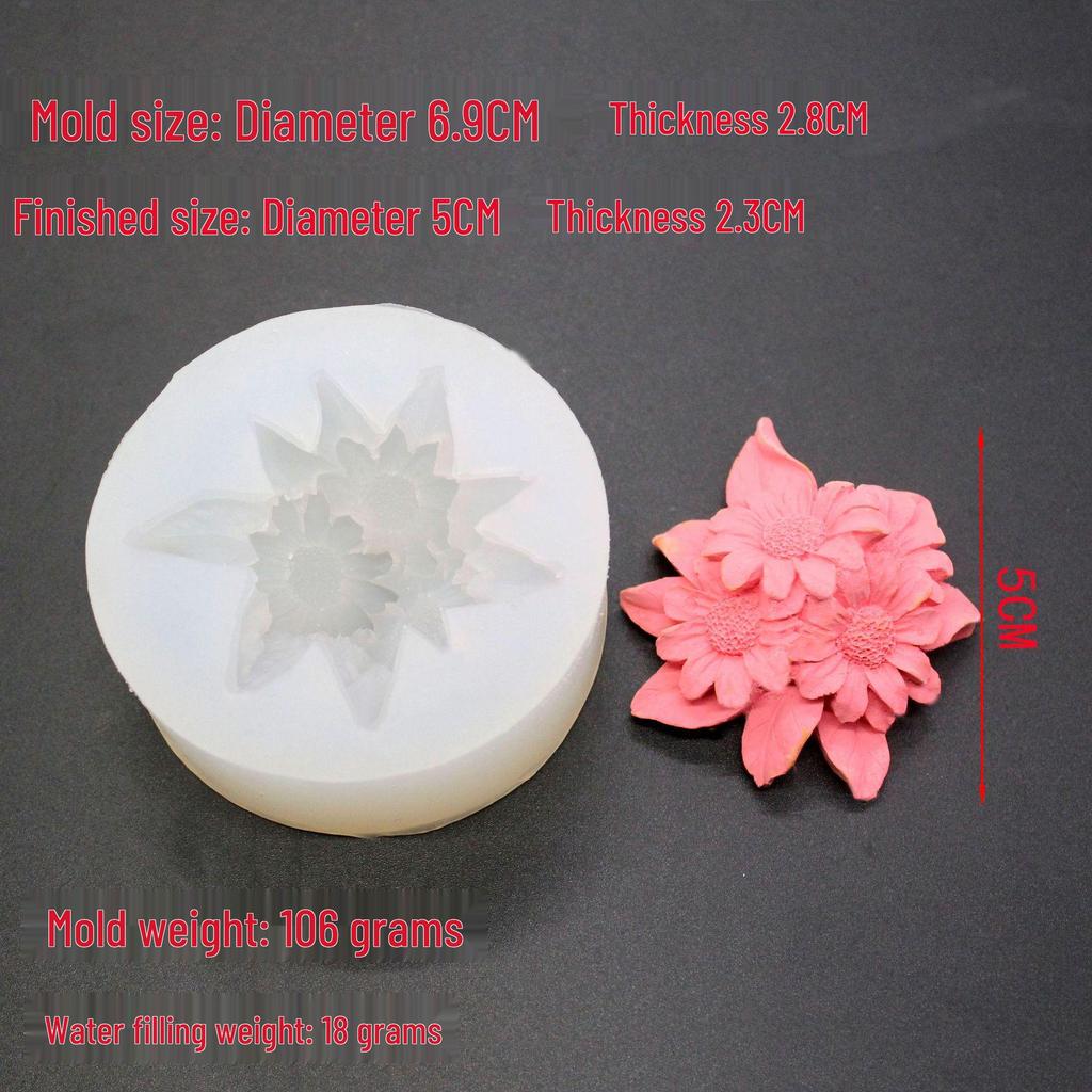 Large Peony Silicone Mold for Scented Candles, Mousse Cakes, Chocolates, and Soaps